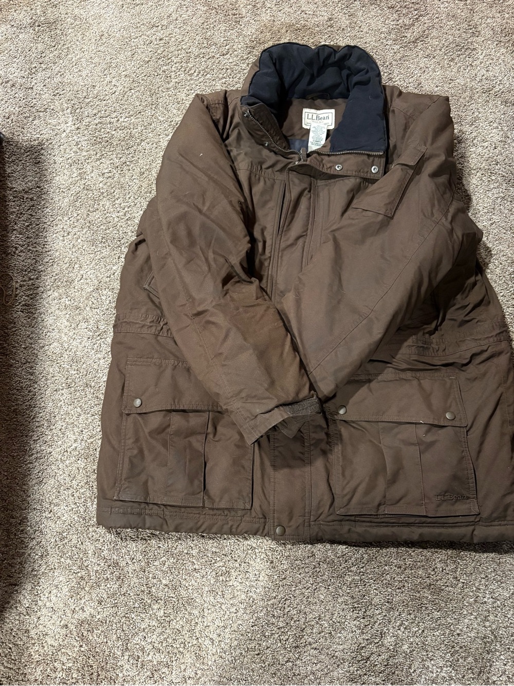 L.L. Bean Men’s Brown Insulated Goose Down Winter Parka size XXL